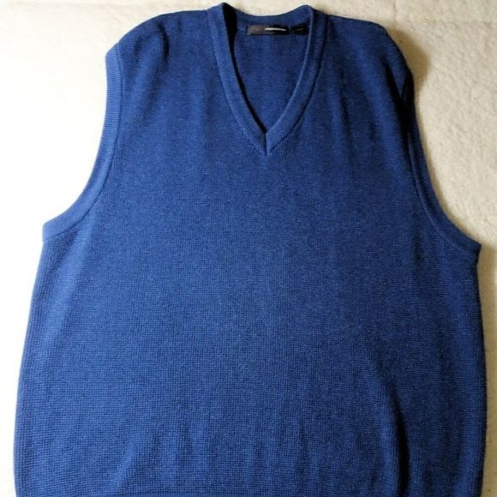Men's Greg Norman Blue Vest Size X-Large